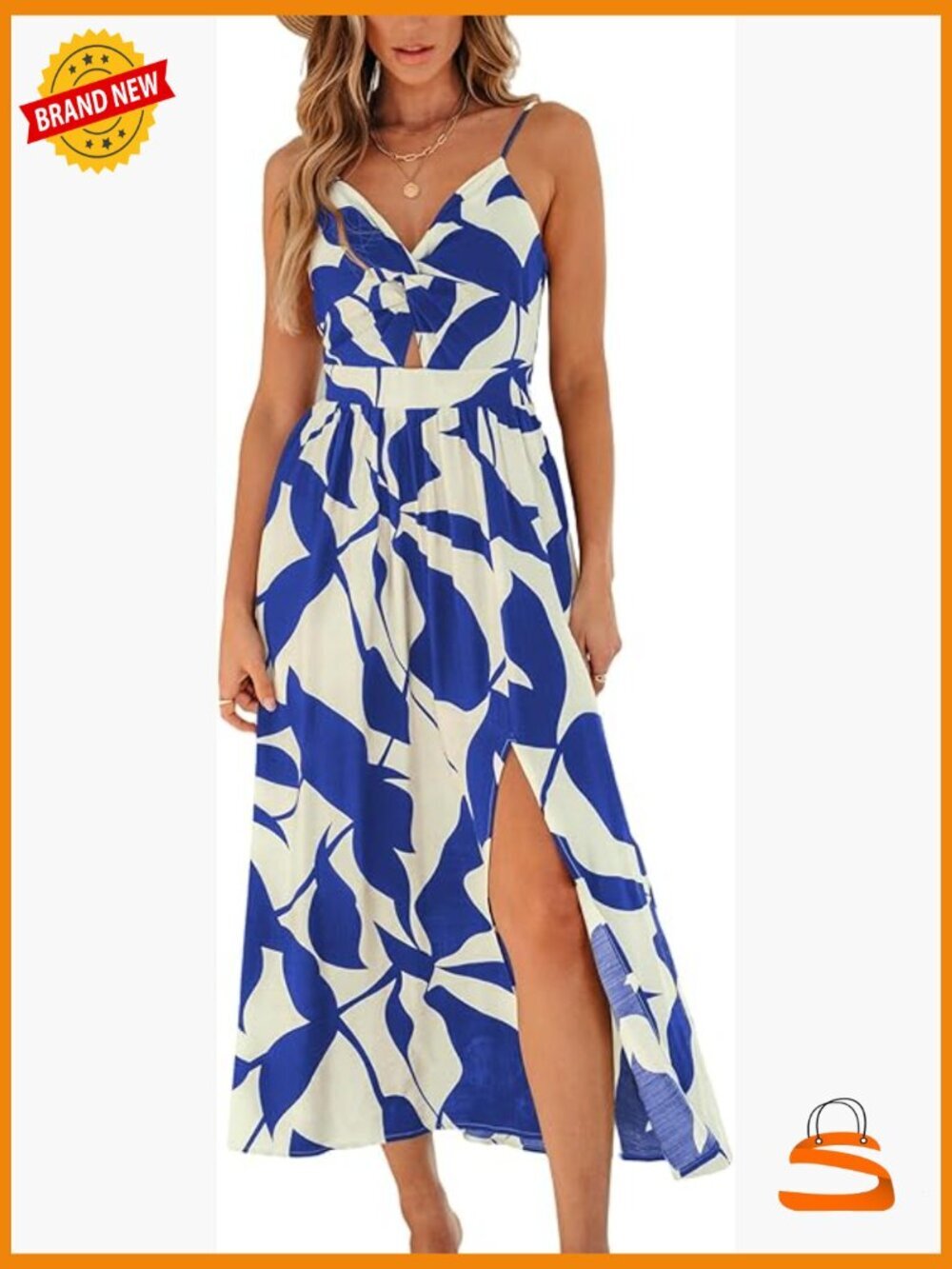 Sleeveless Smocked Midi Dress with Side Slit